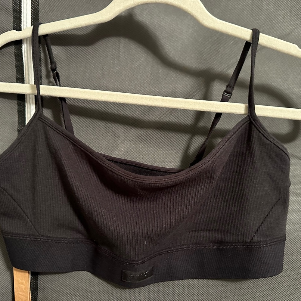 Skims cotton rib scoop bralette size L and NWT